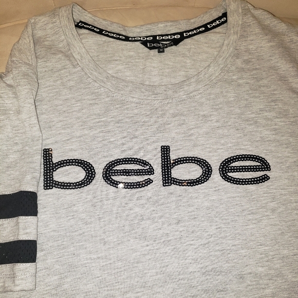 bebe Mesh Sleeve Sports Shirt - Picture 2 of 7